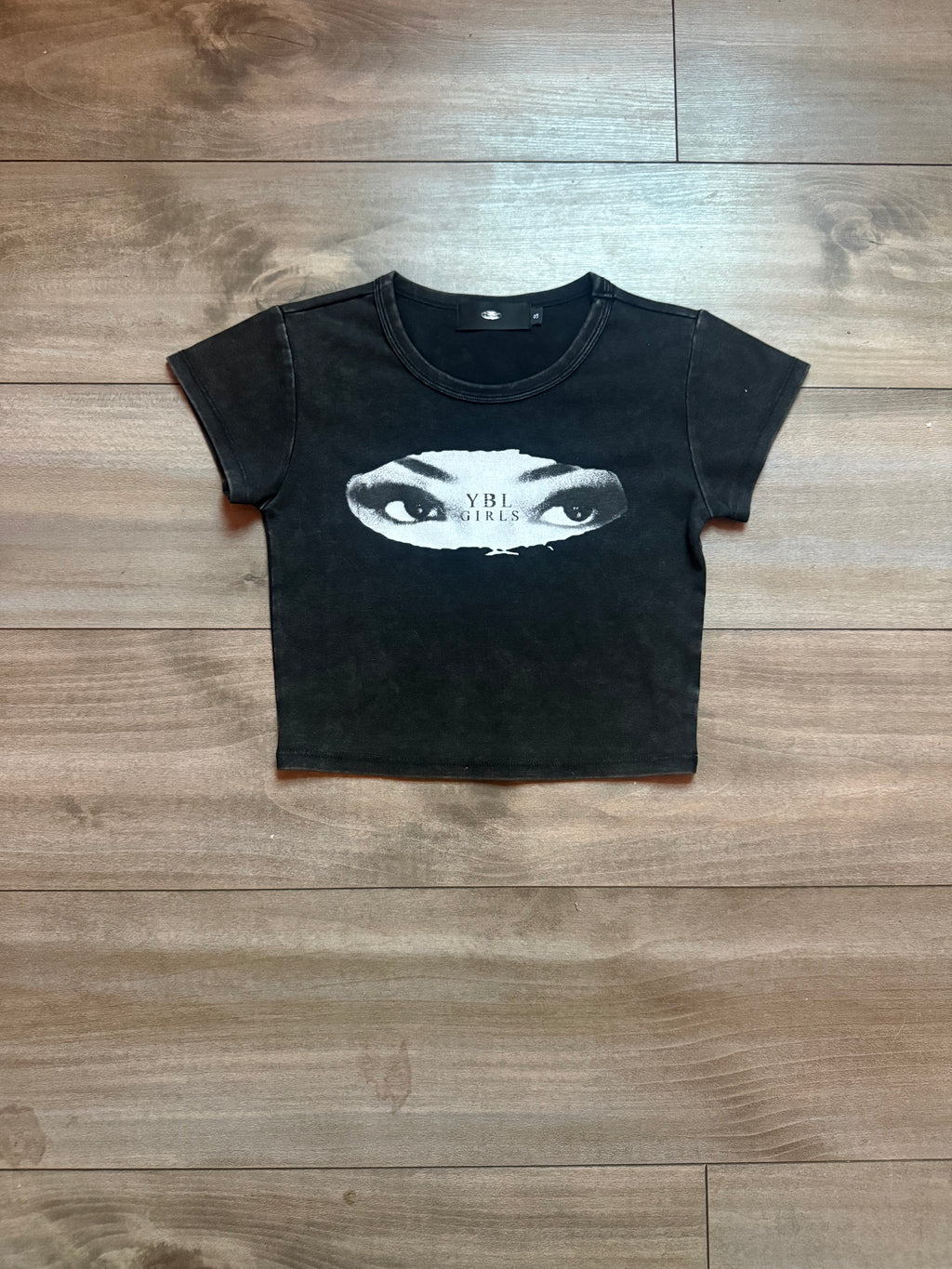 Ybl girls all eyes washed  crop top