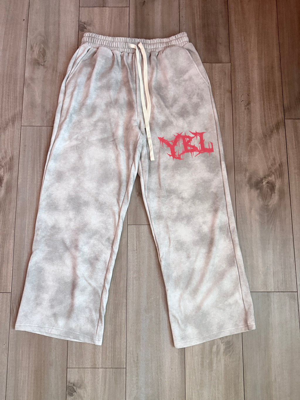grey dirty washed sweatpants