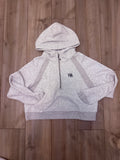 girls cold grey half zip