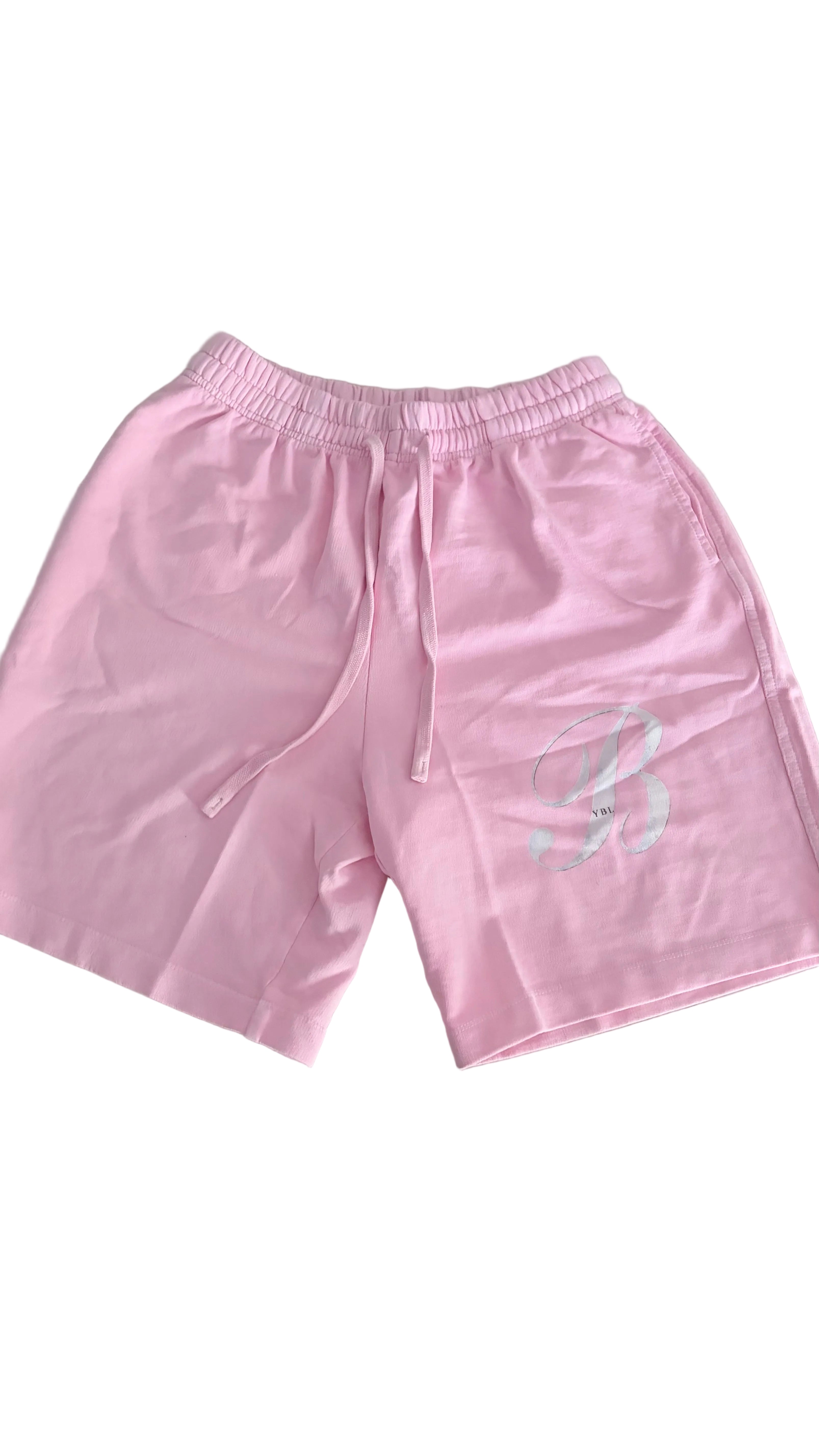 B pink shorts