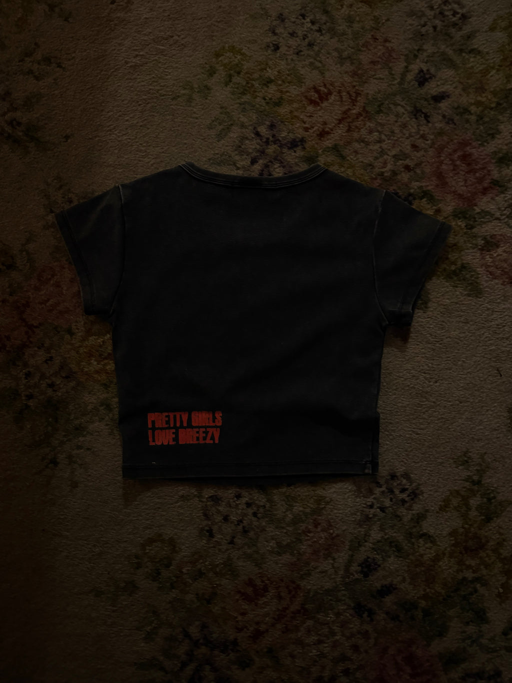 I Love breezy “lips “ crop top