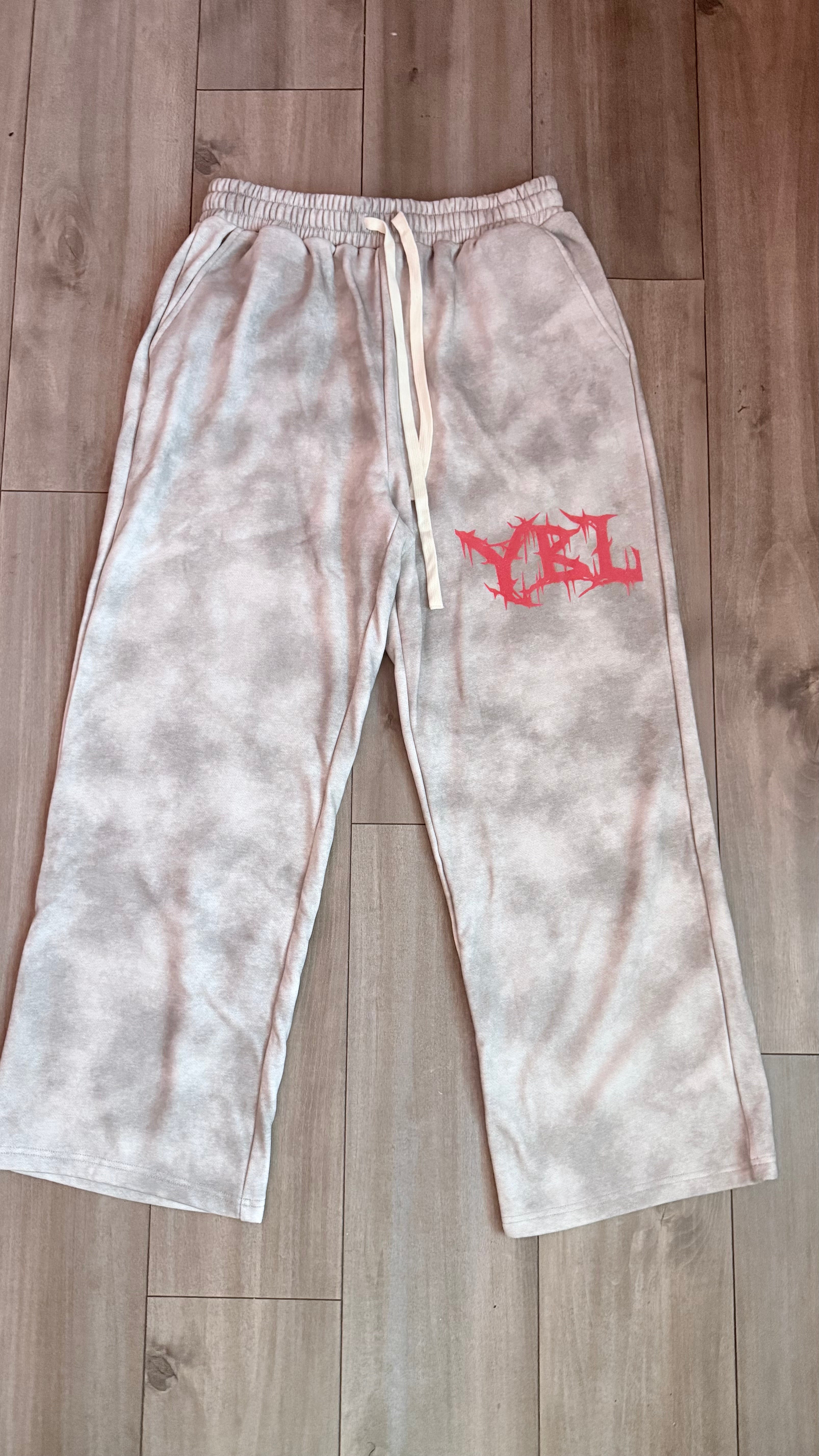 grey dirty washed sweatpants
