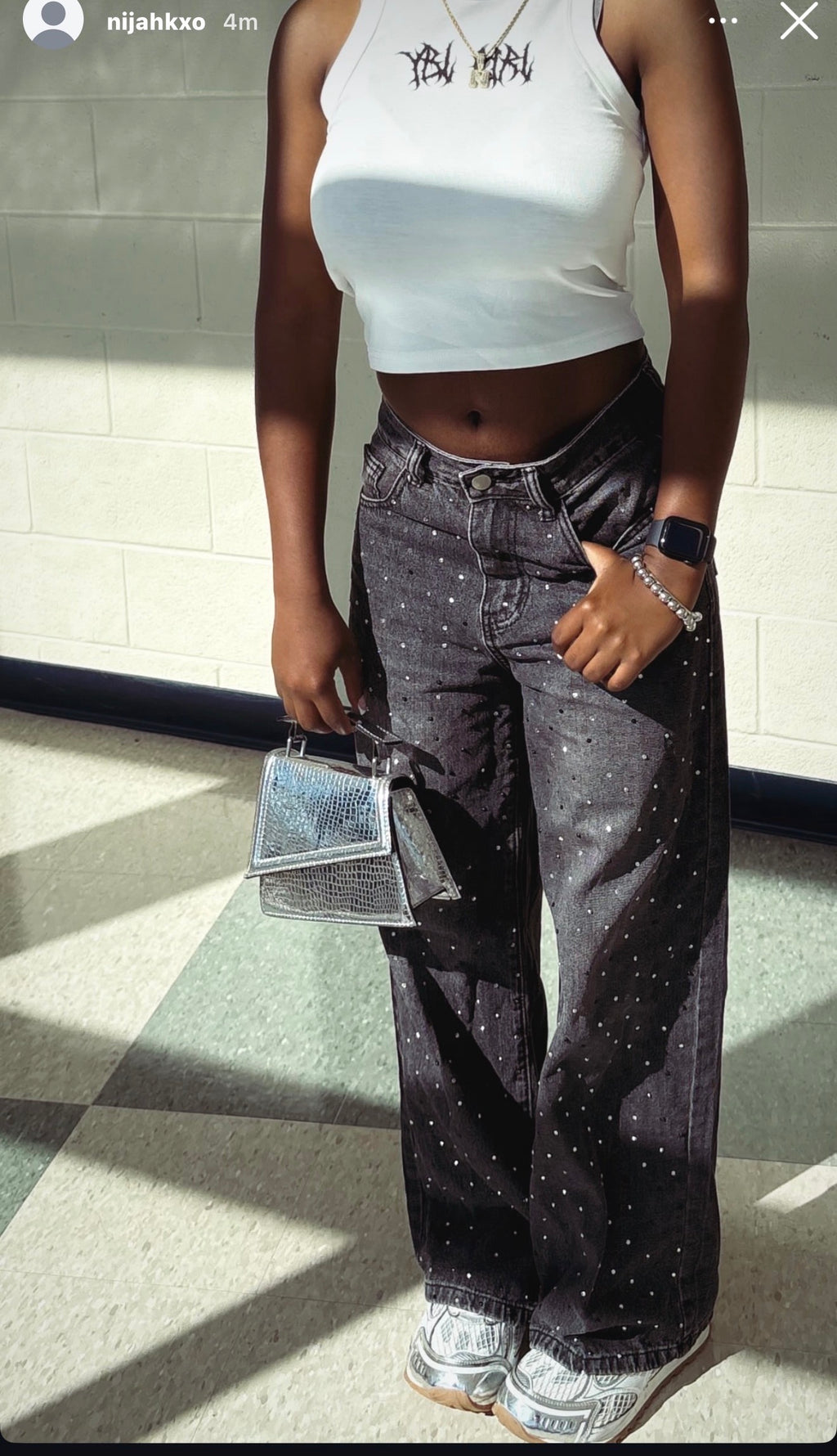 YBL girl white tank top