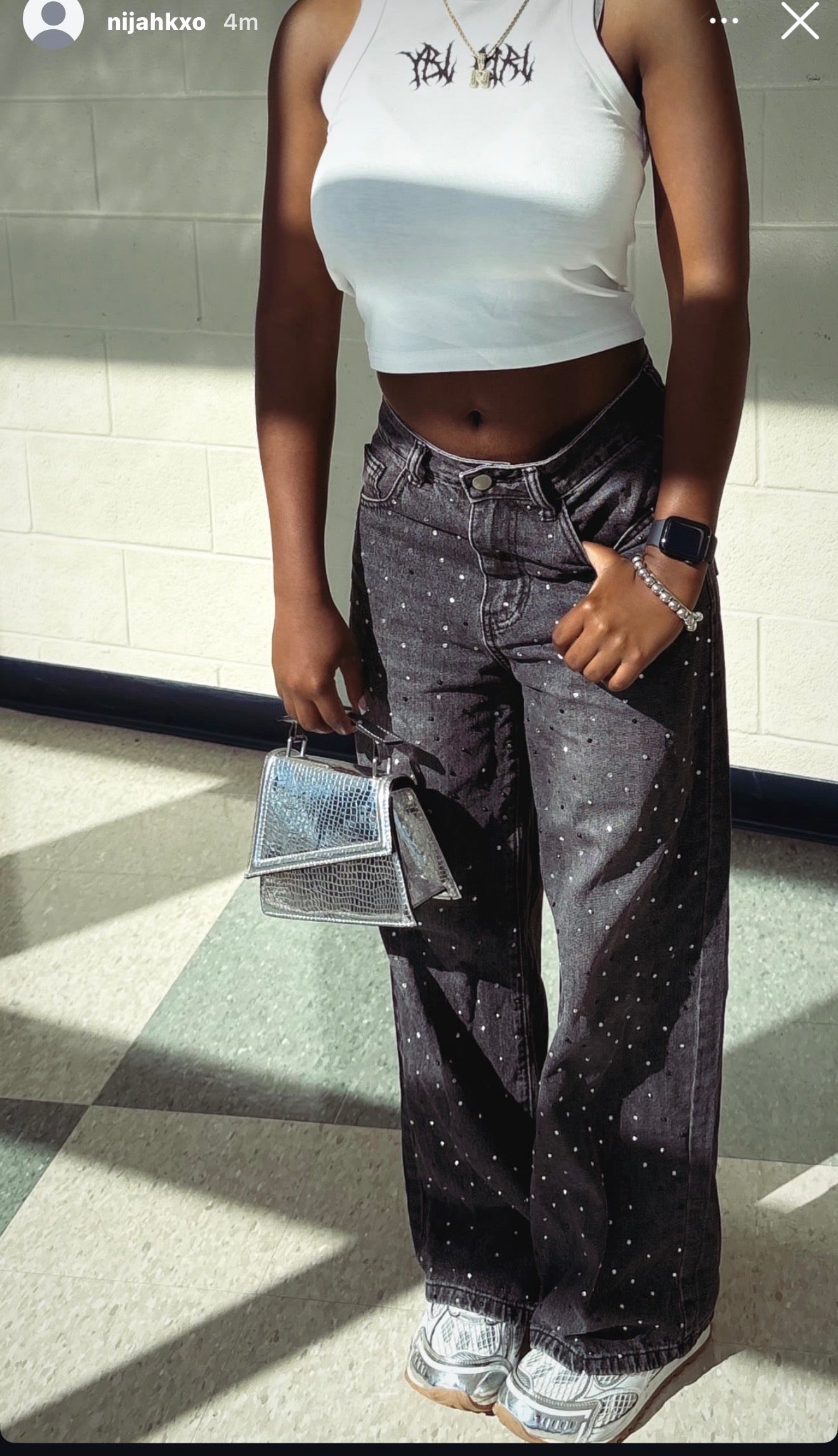 YBL girl white tank top