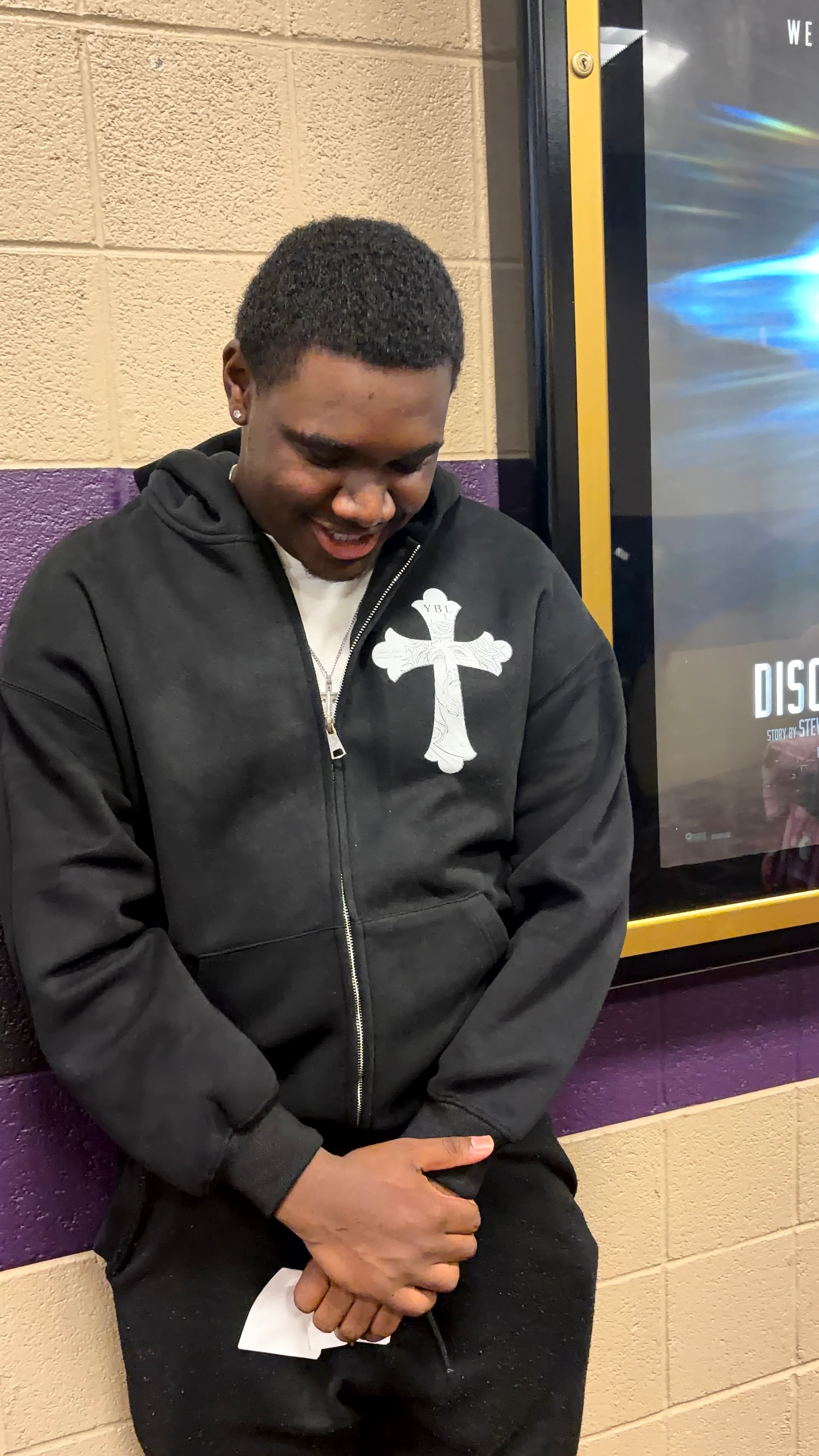 YBL cross hoodie