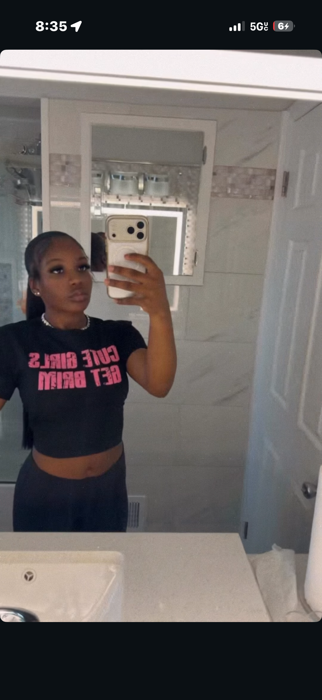 Cute girls get brim tee