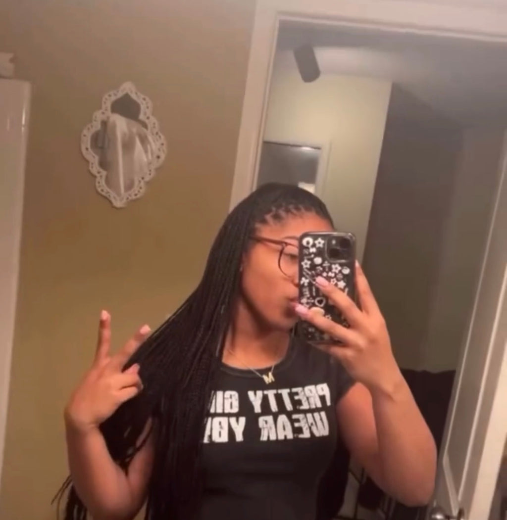 Pretty girls wear YBL washed  crop tee