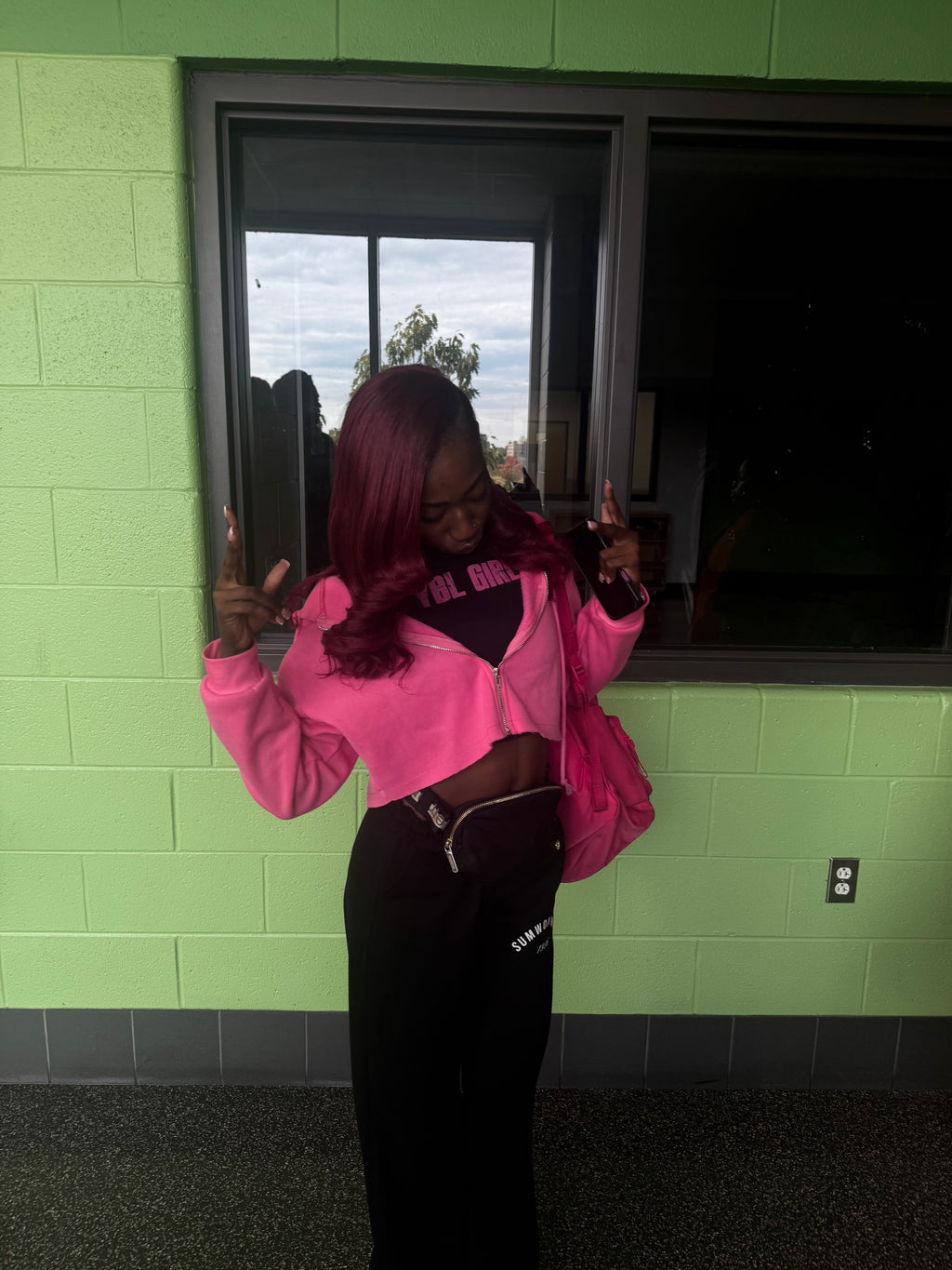 YBL girls strip ￼ crop top