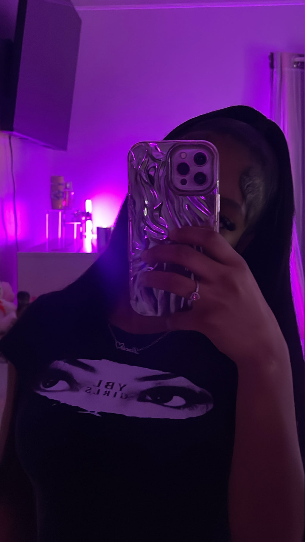 Ybl girls all eyes washed  crop top