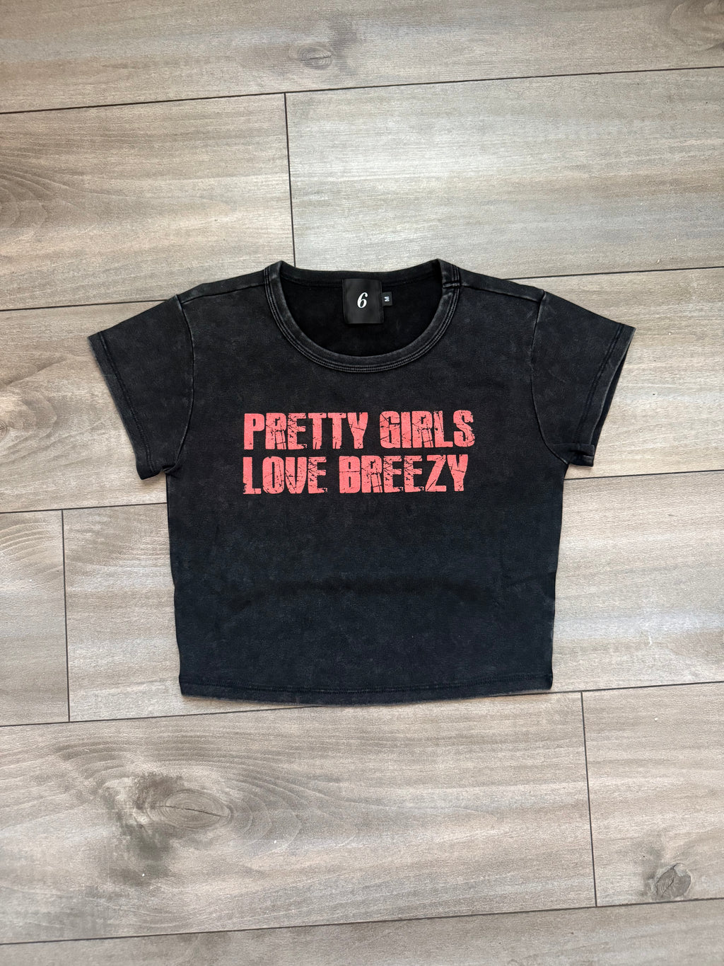 Pretty girls love breezy washed crop top