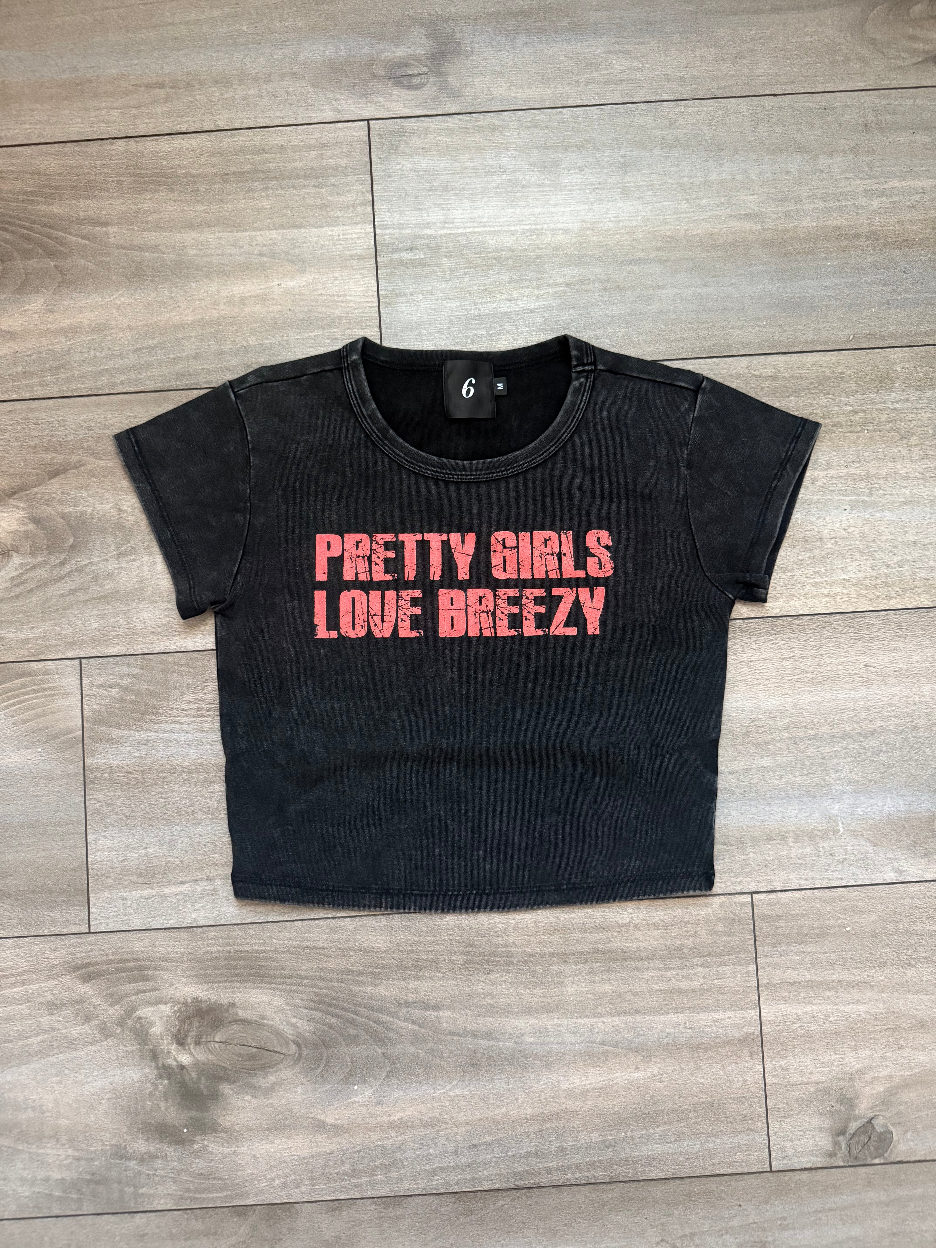 Pretty girls love breezy washed crop top