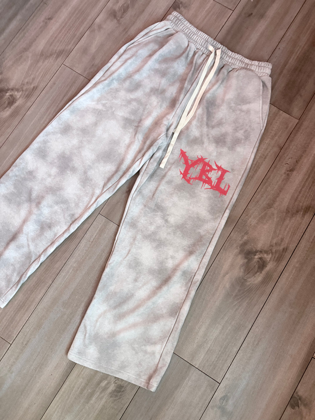 grey dirty washed sweatpants
