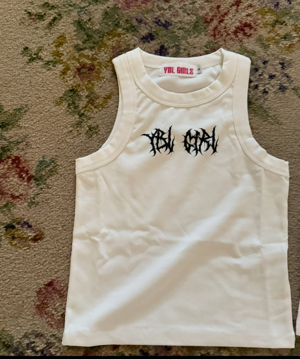 YBL girl white tank top
