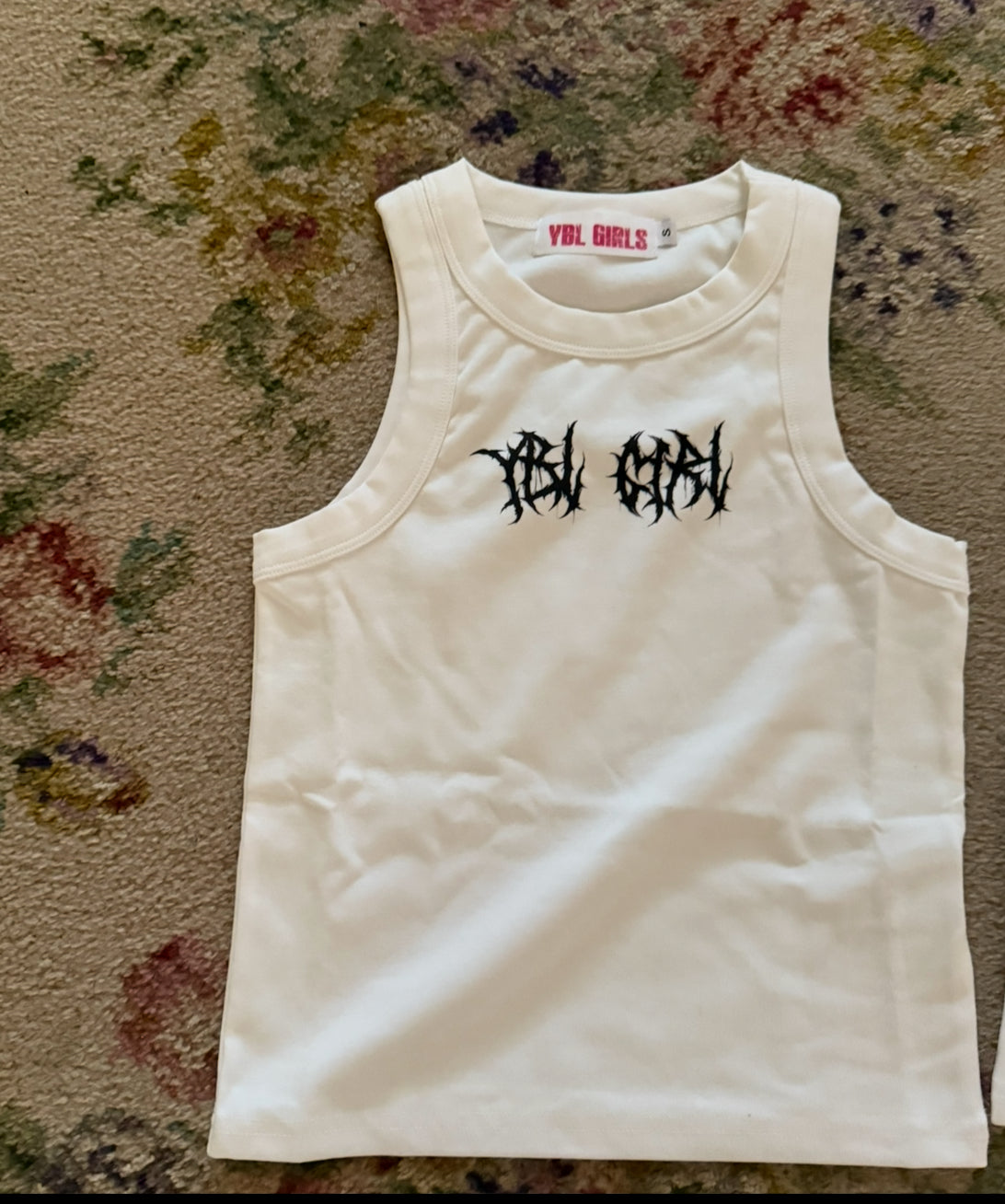 YBL girl white tank top