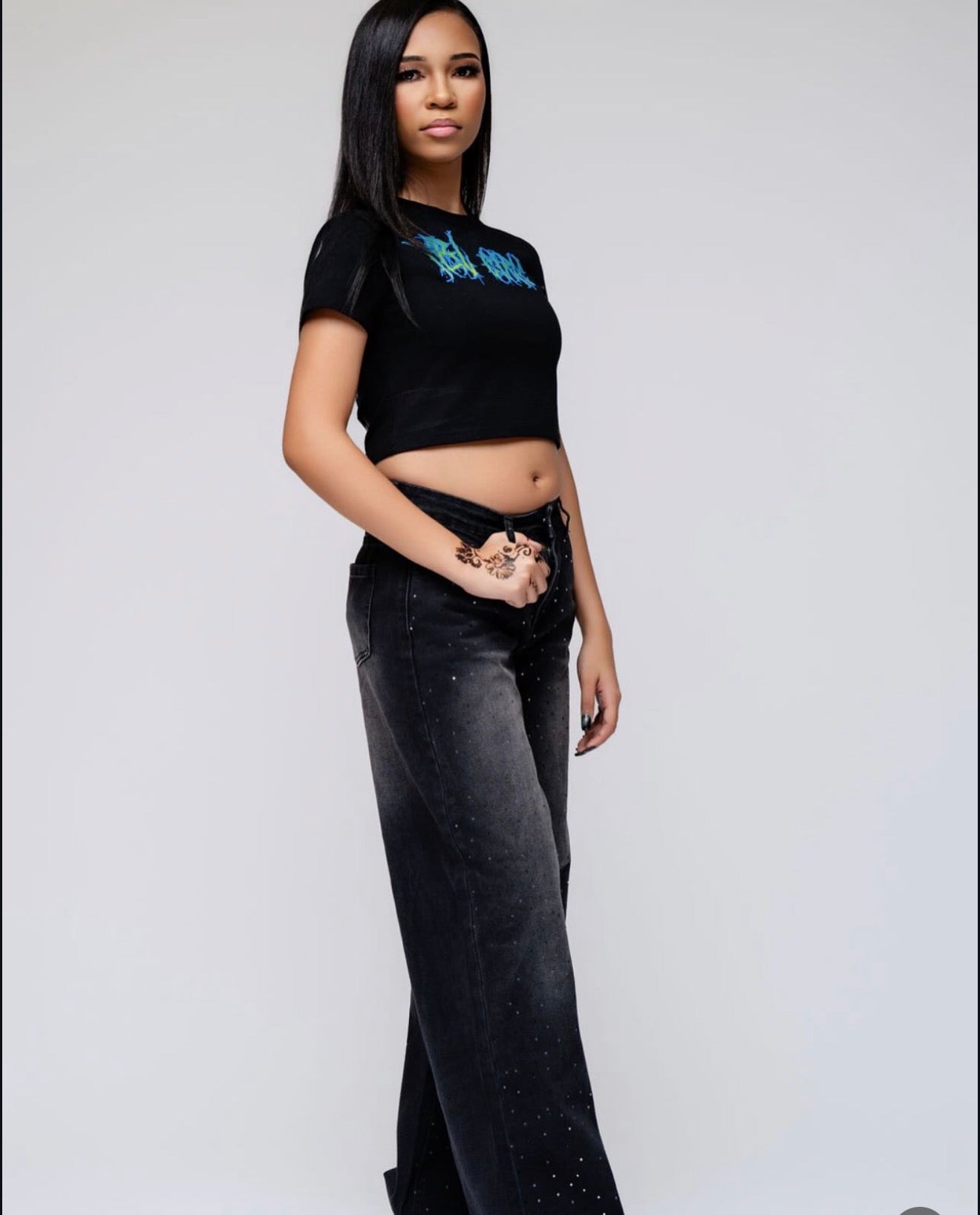 YBL girls  beahawk crop tee