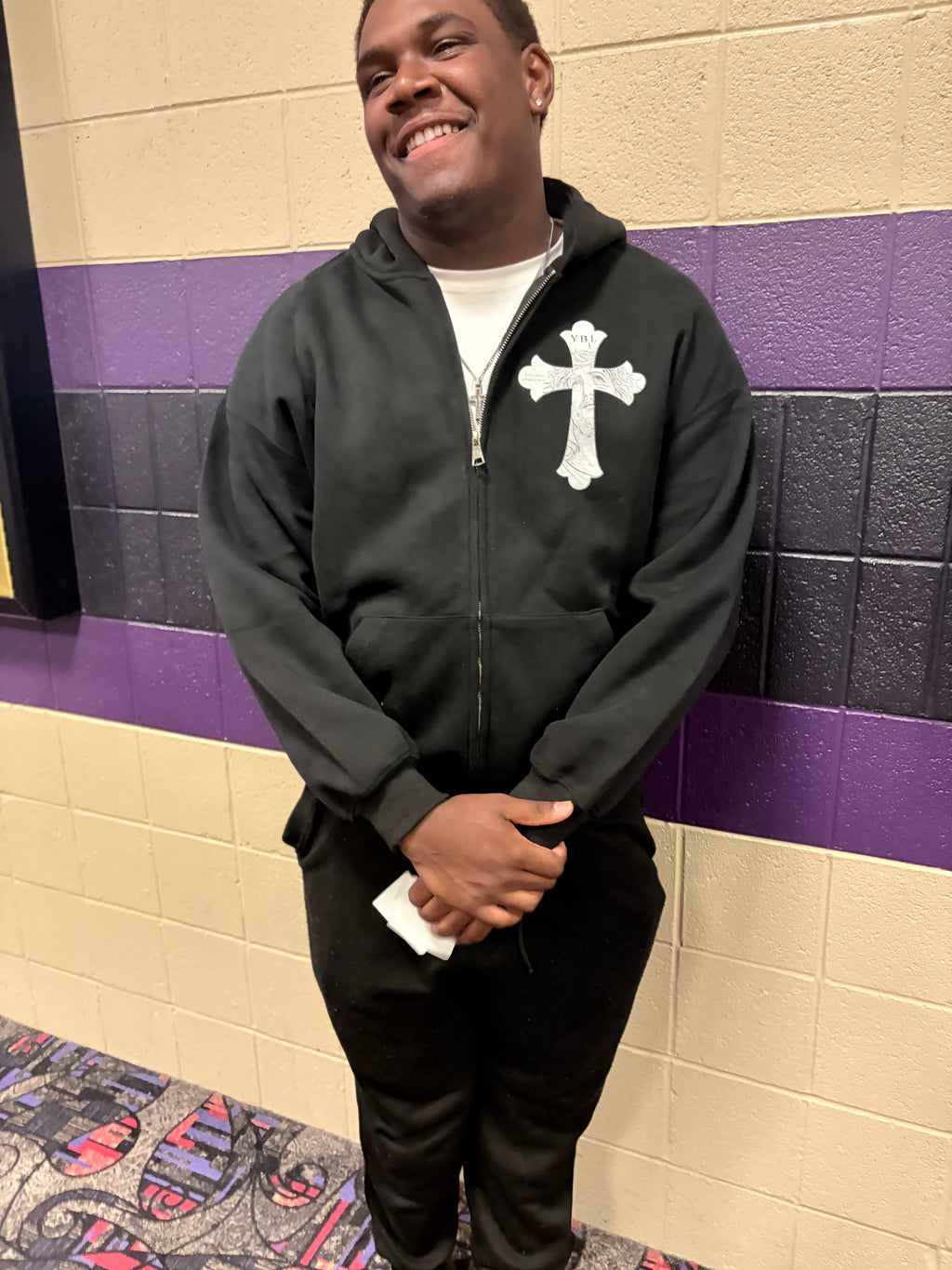 YBL cross hoodie