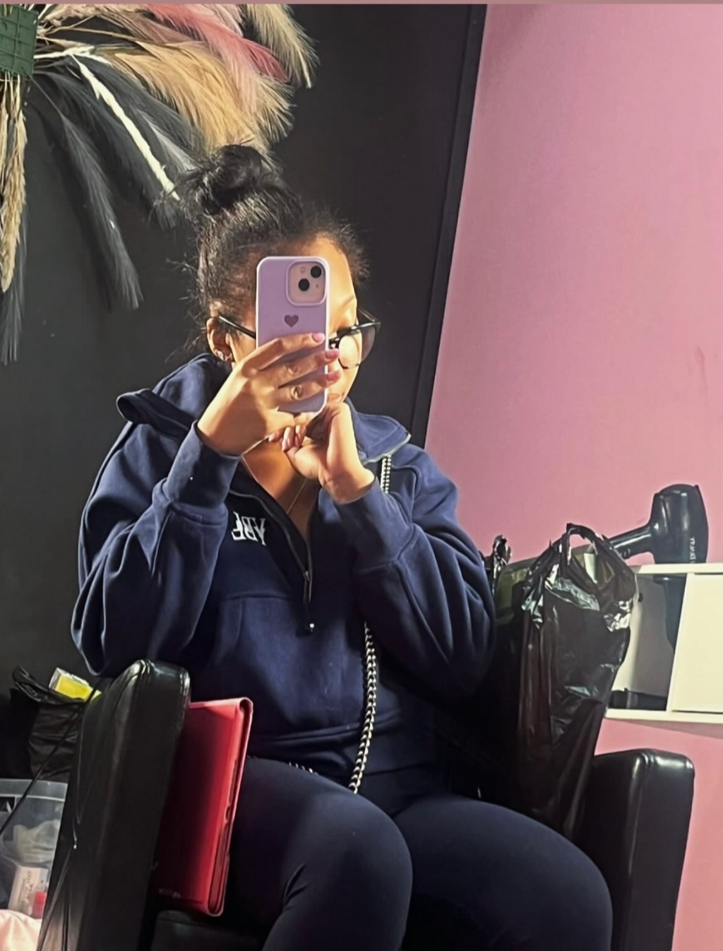 YBL girls navy half zip gold limited edition